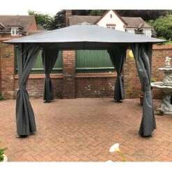8' X 8' Glendale Highfield Grey Garden Gazebo (2.5m X 2.5m)