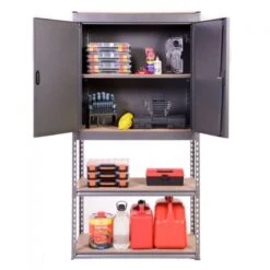 Globel Silver Vein Heavy Duty Half Cupboard/Half Shelves Storage Unit -Lifetina Shop globel half cupboard6 stacked