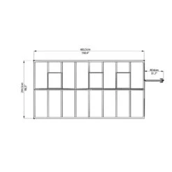 8'x16' Palram Canopia Glory Grey Large Polycarbonate Greenhouse (2.4x4.8m) -Lifetina Shop glory 8x16 gr palram topview