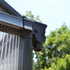 8'x20' Palram Canopia Glory Grey Large Polycarbonate Greenhouse (2.4x6m) -Lifetina Shop glory gr palram gutter 3