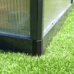 8'x20' Palram Canopia Glory Grey Large Polycarbonate Greenhouse (2.4x6m) -Lifetina Shop glory gr palramgalvanized steel base 2