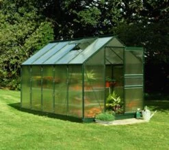 6'4 X 10'6 Green Frame Halls Popular 106 Greenhouse (1.93 X 3.19m) -Lifetina Shop green popular 106 green base polycarb
