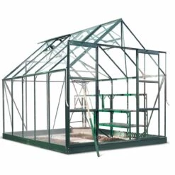 8'6 X 10'7 Green Frame Halls Magnum 810 Greenhouse (2.57 X 3.22m) -Lifetina Shop hal108gmg 02