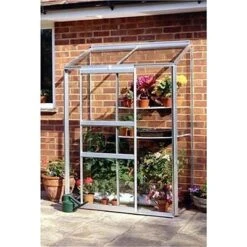 4'4 X 2'4 Halls Wall Garden 24 Small Greenhouse (1.32 X 0.69m) -Lifetina Shop halls 4ft x 2ft wall garden lean to 8sp5a original