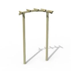 Forest Hanbury Dome Top Wooden Garden Pergola Arch 4'5 X 1'8 -Lifetina Shop handta 2