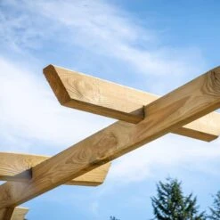 Forest Hanbury Flat Top Wooden Garden Pergola Arch 6'10 X 1'8 -Lifetina Shop hanfta 4