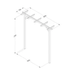 Forest Hanbury Flat Top Wooden Garden Pergola Arch 6'10 X 1'8 -Lifetina Shop hanfta 5