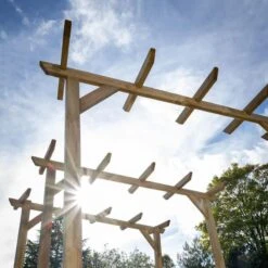 Forest Hanbury Flat Top Wooden Garden Pergola Arch 6'10 X 1'8 -Lifetina Shop hanfta 7
