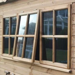 10' X 8' Traditional Heavy Duty Shiplap Pent Wooden Shed (3.05m X 2.44m) -Lifetina Shop heavy duty pent sheds feature4 min 1