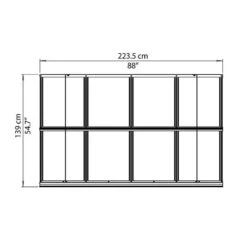 Palram Canopia Herald 2230 Black Door Canopy -Lifetina Shop herald 2230 palram top view