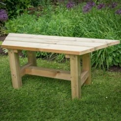 12'x10' (3.6x3.1m) Luxury Wooden Furnished Garden Gazebo With Country Thatch Roof - Seats Up To 10 People -Lifetina Shop hgg36mctcfin 3 6m thatched roof furnished cream bench1