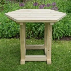 12'x10' (3.6x3.1m) Luxury Wooden Furnished Garden Gazebo With Country Thatch Roof - Seats Up To 10 People -Lifetina Shop hgg36mctcfin 3 6m thatched roof furnished cream table1