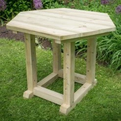 12'x10' (3.6x3.1m) Luxury Wooden Furnished Garden Gazebo With Country Thatch Roof - Seats Up To 10 People -Lifetina Shop hgg36mctcfin 3 6m thatched roof furnished cream table2