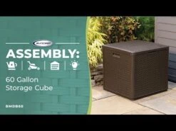 2'3 X 2'2 Suncast 227 Litre Rattan-effect Plastic Storage Cube (0.68m X 0.70m) -Lifetina Shop hqdefault 147 12