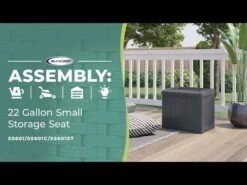 1'10 X 1'5 Suncast 83L Plastic Garden Storage Seat - Light Taupe (0.56m X 0.43m) -Lifetina Shop hqdefault 148 7