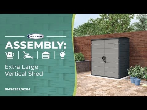 5'10 X 3'8 Suncast XL Vertical Plastic Garden Shed (1.79m X 1.12m) 5 5'10 X 3'8 Suncast XL Vertical Plastic Garden Shed (1.79m X 1.12m) - Image 5