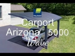 16x10 Palram Canopia Arizona Wave 5000 Grey Metal Carport -Lifetina Shop hqdefault 454 5