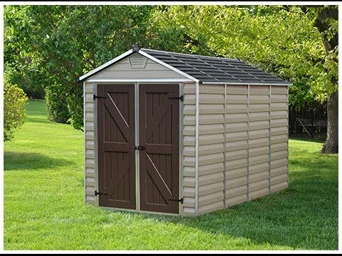 6' X 8' Palram Canopia Dark Green Skylight Plastic Shed (1.85m X 2.29m) 2 6' X 8' Palram Canopia Dark Green Skylight Plastic Shed (1.85m X 2.29m) - Image 2