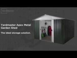 6'8 X 6'6' Yardmaster Green Metal Shed 66GEYZ (2.02m X 1.97m) -Lifetina Shop hqdefault 594