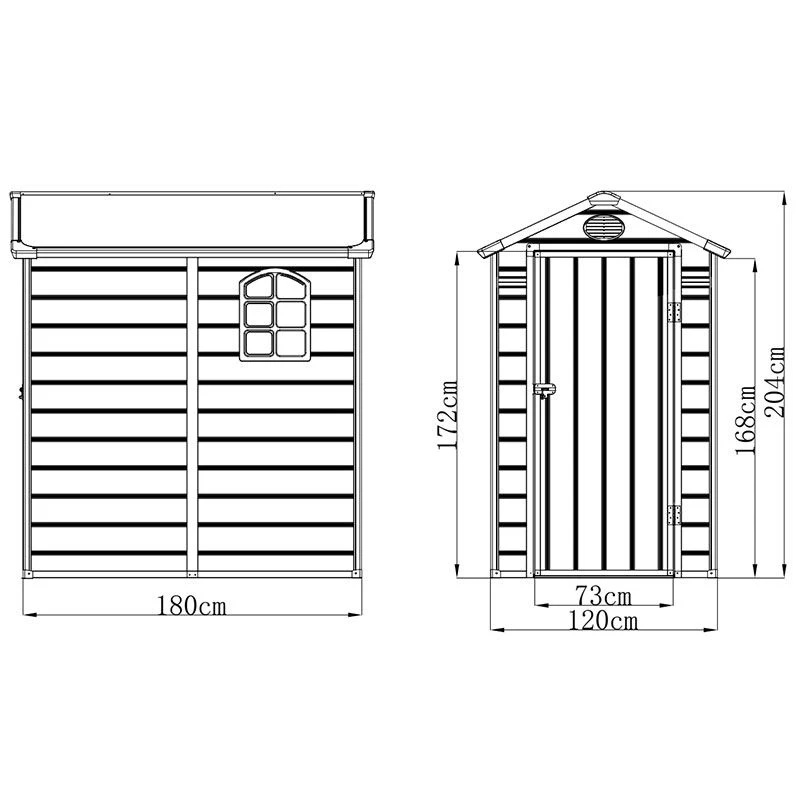 4' X 6' Jasmine Plastic Shed With Foundation Kit (1.34m X 1.92m) 6 4' X 6' Jasmine Plastic Shed With Foundation Kit (1.34m X 1.92m) - Image 6