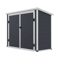 6' X 3' Jasmine Plastic Garden Storage Shed With Foundation Kit (1.87m X 0.78m) 11 6' X 3' Jasmine Plastic Garden Storage Shed With Foundation Kit (1.87m X 0.78m) -Lifetina Shop jasmine6x3unit 6x3 jasmine plastic storage shed with foundation kit cutout1 min 1