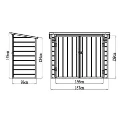 6' X 3' Jasmine Plastic Garden Storage Shed With Foundation Kit (1.87m X 0.78m) 10 6' X 3' Jasmine Plastic Garden Storage Shed With Foundation Kit (1.87m X 0.78m) -Lifetina Shop jasmine6x3unit 6x3 jasmine plastic storage shed with foundation kit drawing min 1