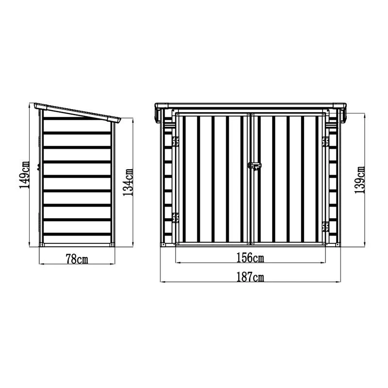 6' X 3' Jasmine Plastic Garden Storage Shed With Foundation Kit (1.87m X 0.78m) 3 6' X 3' Jasmine Plastic Garden Storage Shed With Foundation Kit (1.87m X 0.78m) - Image 3