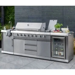 Norfolk Grills Absolute Pro 6 Burner Luxury Gas BBQ Grill + Kitchen -Lifetina Shop kitchen 600 absolute pro 6 burner insitu3 min