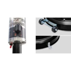 Lifestyle Capri Gas Patio Heater - Black -Lifetina Shop lfs842 lifestyle capri gas patio heater black close up2 min