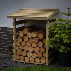 3'2 X 2'8 Forest Pent Small Logstore (1m X 0.8m) -Lifetina Shop lgstp 3