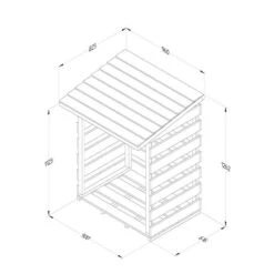 3'2 X 2'8 Forest Pent Small Logstore (1m X 0.8m) -Lifetina Shop lgstp 6