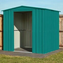 8' X 3' Globel Heritage Green Apex Metal Shed (2.45m X 0.92m) -Lifetina Shop lotus hg 8ft 40 min