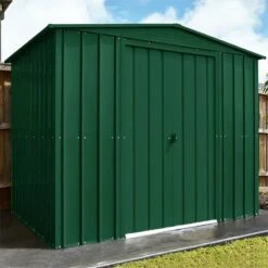 8' X 3' Globel Heritage Green Apex Metal Shed (2.45m X 0.92m) -Lifetina Shop lotus hg 8ft 5 min