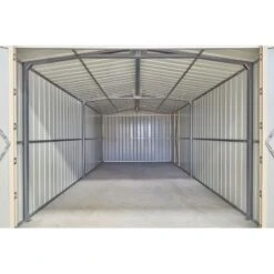 10' X 15' Globel Anthracite Grey Double Door Metal Garage (3.07m X 4.64m) -Lifetina Shop lotus1015utag lotus 10x15 double garage interior4