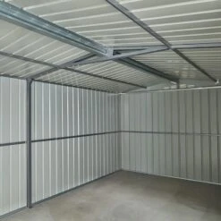 10' X 19' Globel Anthracite Grey Double Door Metal Workshop (3.07m X 5.88m) -Lifetina Shop lotus1019wsag lotus 10x19 hinged workshop cutout1 4