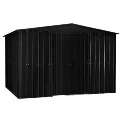 10' X 7' Globel Anthracite Grey Metal Shed (3.07m X 2.16m) -Lifetina Shop lotus107ag lotus 10x7 anthracite metal shed cutout1