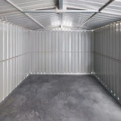 10' X 19' Globel Anthracite Grey Double Door Metal Workshop (3.07m X 5.88m) -Lifetina Shop lotus10x19wsag 10x19 lotus grey metal workshop close up7 min