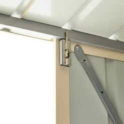 10' X 19' Globel Anthracite Grey Double Door Metal Workshop (3.07m X 5.88m) -Lifetina Shop lotus10x19wsag 10x19 lotus grey metal workshop close up9 min