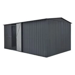 10' X 23' Globel Double Door Workshop - Athracite Grey (2.9m X 7m) -Lifetina Shop lotus10x23wsag 10x23 lotus grey metal workshop cutout2 min
