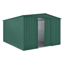 10' X 6' Globel Heritage Green Apex Metal Shed (3.07 X 1.85m) -Lifetina Shop lotus10x6hgs 10x6 lotus green apex metal shed cutout1 min