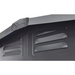 6' X 3' Globel Anthracite Grey Metal Shed (1.84m X 0.92m) -Lifetina Shop lotus63ag 6x3 lotus anthracite grey metal shed close up3 min