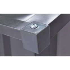 6' X 3' Globel Anthracite Grey Metal Shed (1.84m X 0.92m) -Lifetina Shop lotus63ag 6x3 lotus anthracite grey metal shed close up4 min