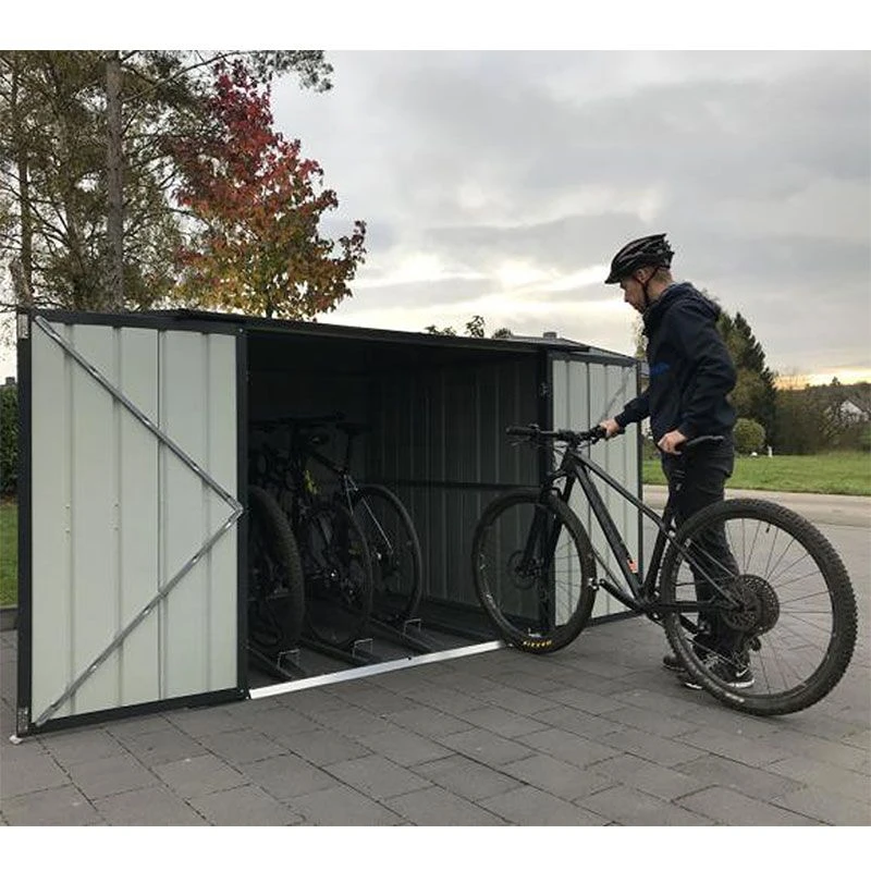 6x6 Globel Anthracite Grey Metal Bicycle Store 12 6x6 Globel Anthracite Grey Metal Bicycle Store - Image 12