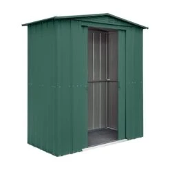6' X 3' Globel Heritage Green Apex Metal Shed (1.84m X 0.92m) -Lifetina Shop lotus6x3hgs 6x3 lotus green apex metal shed cutout1 min