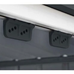 6' X 5' Globel Anthracite Grey Apex Metal Shed (1.71m X 1.44m) -Lifetina Shop lotus6x5ags 6x5 lotus anthracite grey apex metal shed track3 min