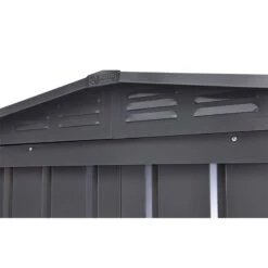 6' X 5' Globel Anthracite Grey Apex Metal Shed (1.71m X 1.44m) -Lifetina Shop lotus6x5ags 6x5 lotus anthracite grey apex metal shed vent1 min