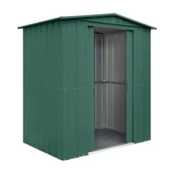 6' X 5' Globel Heritage Green Apex Metal Shed (1.84m X 1.54m) -Lifetina Shop lotus6x5hgs 6x5 lotus green apex metal shed cutout2 min