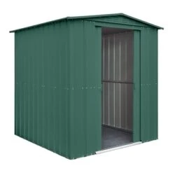 6' X 8' Globel Heritage Green Apex Metal Shed (2.47m X 1.84m) -Lifetina Shop lotus6x8hgs 6x8 lotus green apex metal shed cutout min
