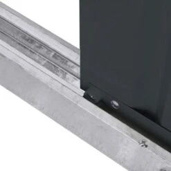 8' X 4' Globel Anthracite Grey Pent Metal Shed (2.42m X 1.24m) -Lifetina Shop lotus84pentagsolid 8x4 grey pent cutout4