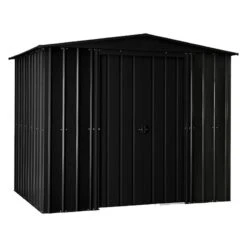 8' X 5' Globel Anthracite Grey Metal Shed (2.45m X 1.54m) -Lifetina Shop lotus85ag lotus 8x5 anthracite metal shed cutout1